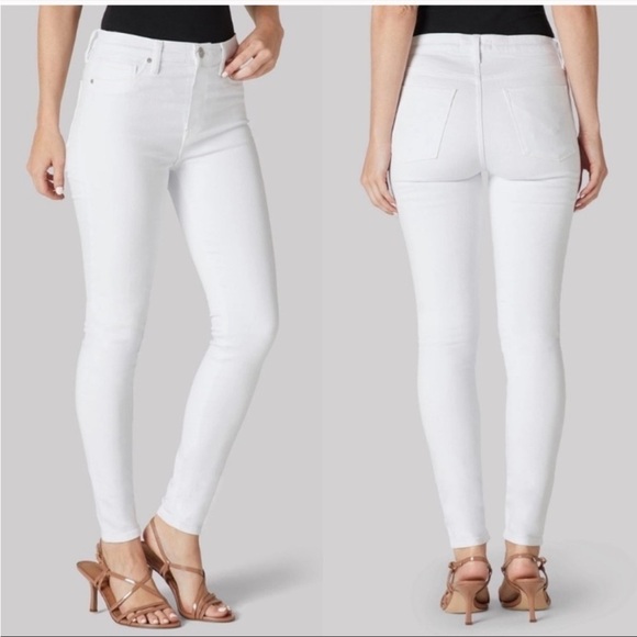 Hudson Barbara High Waist Super Skinny Ankle White Jeans NWT - Picture 2 of 16
